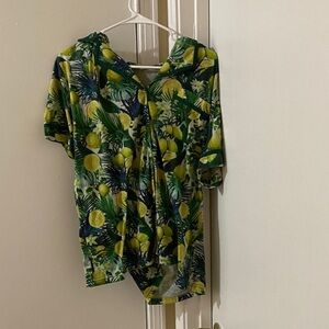 Tropical Print Women's pj shirt